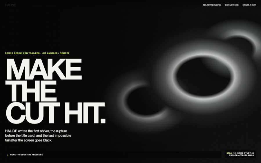 Screenshot of HALIDE — Trailer sound, under pressure